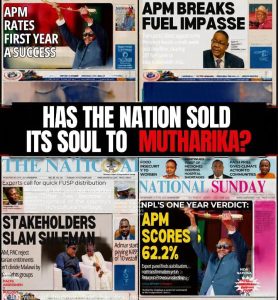 HAS THE NATION SOLD ITS SOUL TO MUTHARIKA?